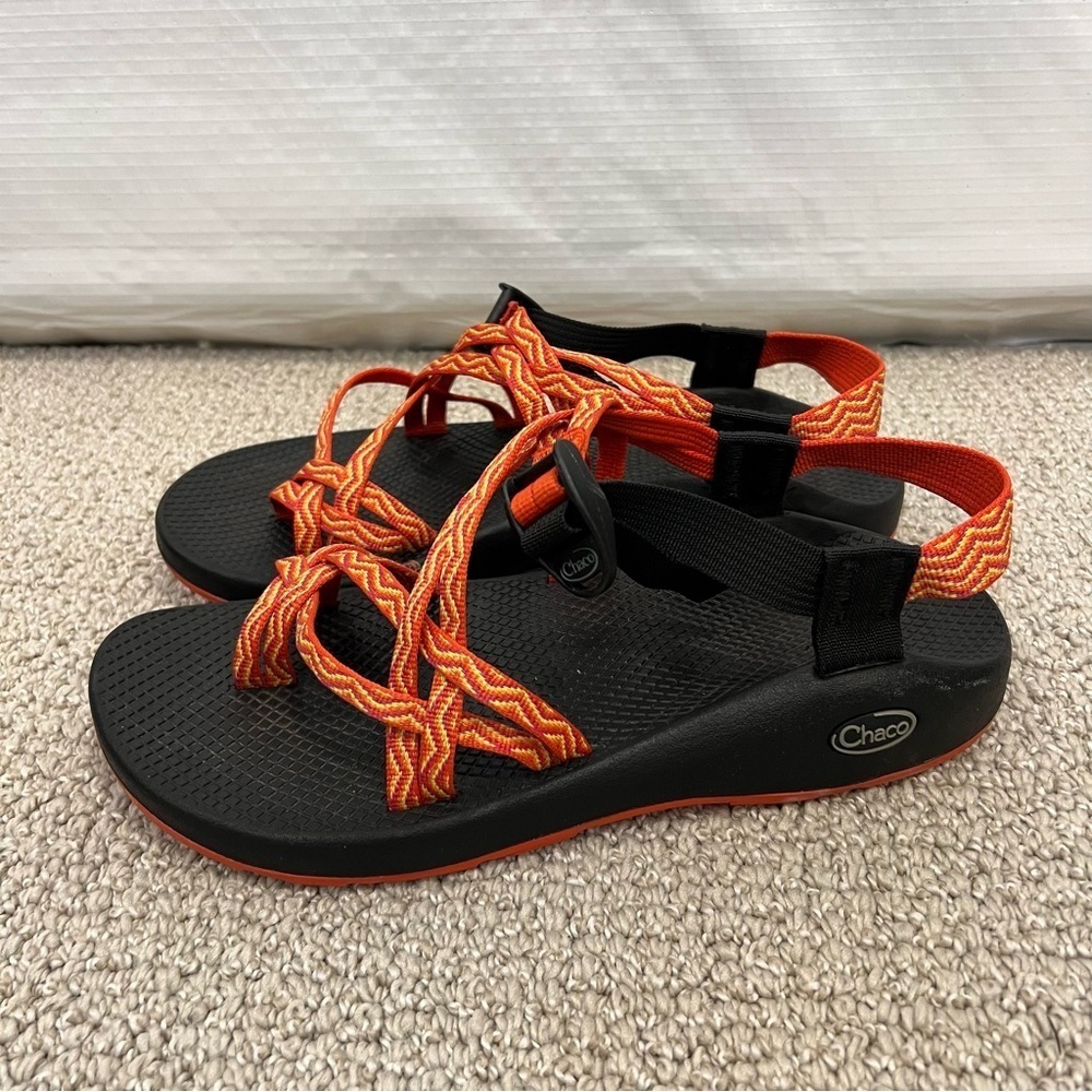 Chaco Sandals ZX/2 Hiking Outdoor Active Women Size 10 Orange/black J104018W $99